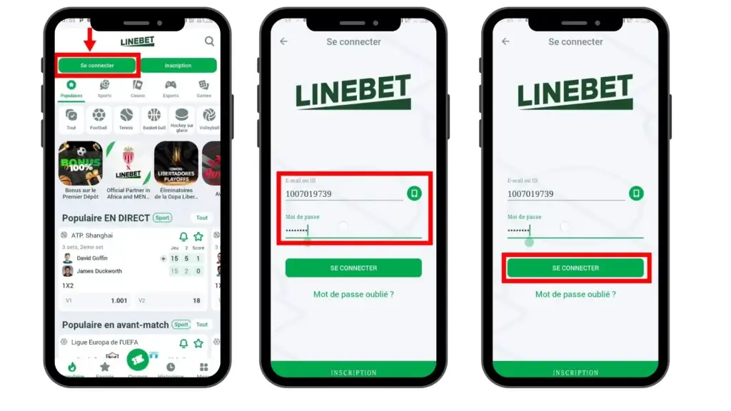 Linebet app download page showing Android APK and iOS PWA installation options